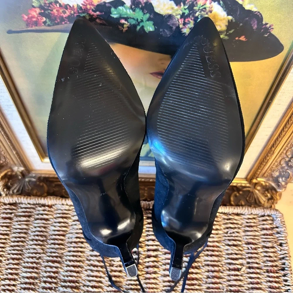 Guess black suede